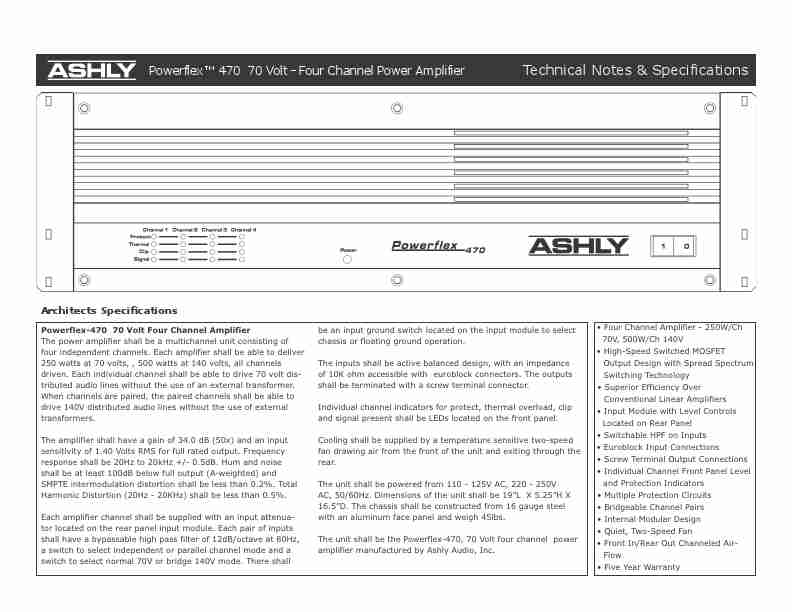 Ashly Stereo Amplifier 470-page_pdf